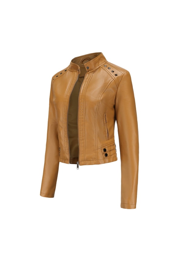 Workout Tops for Women,Summer Shirts for Women Short Sleeve,Casual Women's Collar Neck Summer Outwear Pocket Zipper Regular Hoodless Faux Leather Long Sleeve Tops