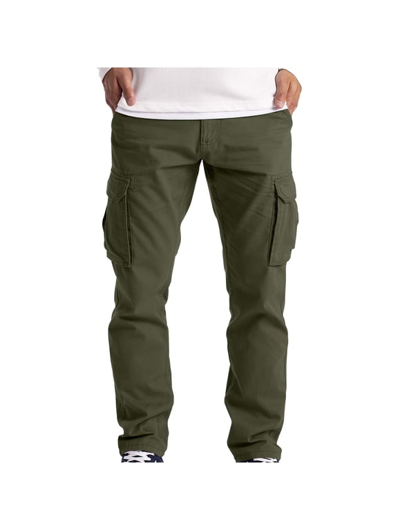 Black*Friday Discounted Items under $5 GaThRRgYP Leisure Pants Men,Men's Cargo Trousers Work Wear Combat Cargo 6 Pocket Full Pants