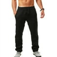 thumbnail image 1 of GaThRRgYP Mens Drawstring Linen Pants,Men's Elastic Pants Color Breathable Cotton Linen Loose Casual Pants, 1 of 4