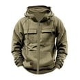 thumbnail image 1 of Spring Saving GaThRRgYP Mens Hoodies Pullover,Men Casual Fashion Solid Multi-Pocket Zipper Long Sleeve Tops Blouse Hoodie Sweatshirts, 1 of 5