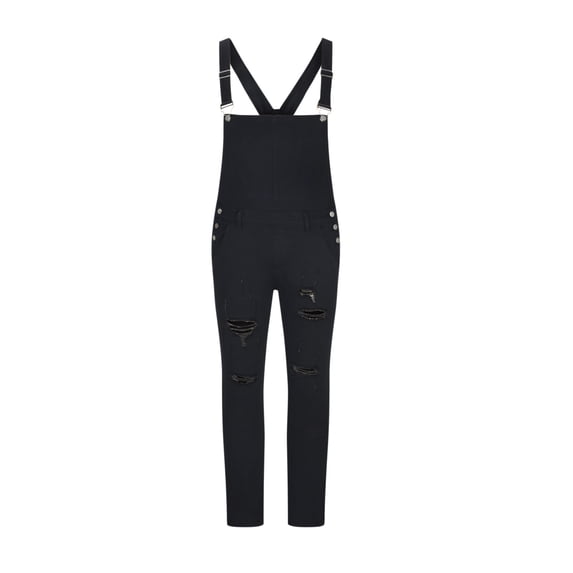 Spring Saving GaThRRgYP Mens Overalls,Men Casual Fashion Soid Pocket Ripped Pants Long Pants Cargo Pants Suspender Trousers