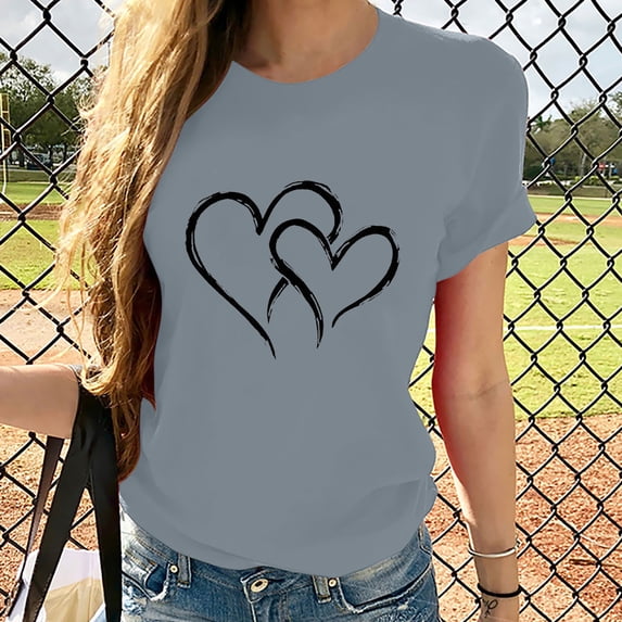 GaThRRgYP Going Out Tops for Women,Womens Tops Short Sleeve Pullover,Women Girls Plus Size Sunflower Print Tees Short Sleeve T Shirt Blouse Tops