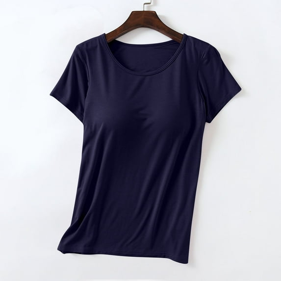 Black*Friday Deals 2025 Womens Clothes Clearance GaThRRgYP Summer Tops,Womens Shirts,Ladies Camisole with Chest Pad No Steel Rings Bottom Underwear Yoga Sports T-shirt Yoga Bra Cup