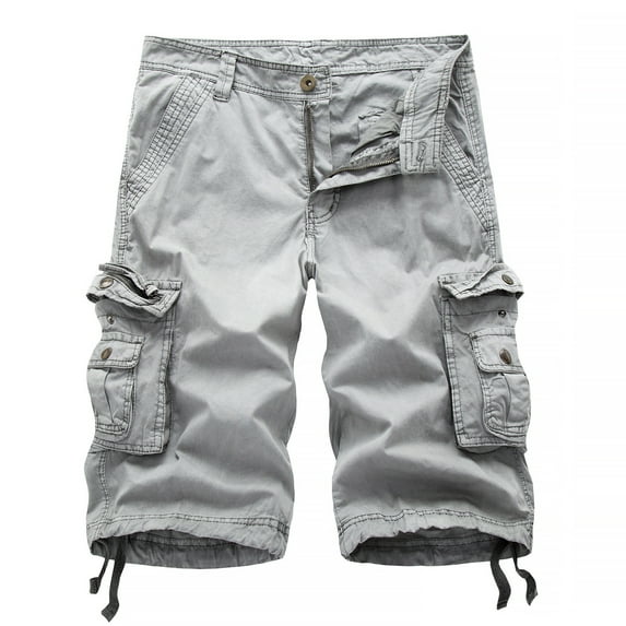 LEBONYARD Plus Size Shorts under $5,Versatile Women's Shorts for Various Occasions,,Men's Casual Pure Color Outdoors Pocket Beach Work Trouser Cargo Shorts Pant