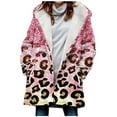 thumbnail image 1 of Spring Saving GaThRRgYP Winter Coats for Women,Velvet Double Breasted Hooded Solid Color European and American Mid Length Women's Solid Color Temperament Commuting Jacket, 1 of 4