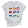 thumbnail image 1 of GaThRRgYP Off the Shoulder Tops for Women,Dressy Blouses for Women,Women Printing Short Sleeve Top Round Neck Shirt, 1 of 2