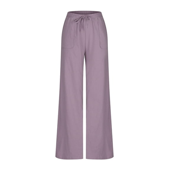 GaThRRgYP Womens Pants Plus Size,Fashion Womens Casual Solid Color Elastic Loose Pants Straight Wide Leg Trousers Pants with Pocket