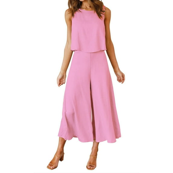 Black*Friday Discounted Items under $5 LEBONYARD Womens Shorts $5,Women's Shorts for a Fun and Casual Day Out,,Women's Cotton and Linen Round Neck Sleeveless Shorts,,Widened Leg Pants,Long Pants Set