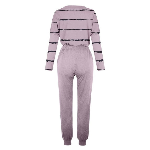 Spring Saving GaThRRgYP Womens Sets 2 Piece Outfits for Fall,Women's Fashion Loose Wave Long Sleeve Casual Set