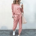 thumbnail image 1 of Black*Friday*Deals Clearance GaThRRgYP Off the Shoulder Tops for Women,Summer Tops for Women,Women's Thanksgiving Print Long Sleeve Sport Pullover Leisure Crop Tops + Pants Set, 1 of 4