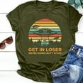 thumbnail image 1 of 2025 Clearance Clothes GaThRRgYP Spring Tops for Women,Plus Size Tops for Women Short Sleeve Crewneck Shirts,Women Funny UFO 'GET IN LOSER' Print T-Shirt Girl Casual Short Sleeve Tops, 1 of 7
