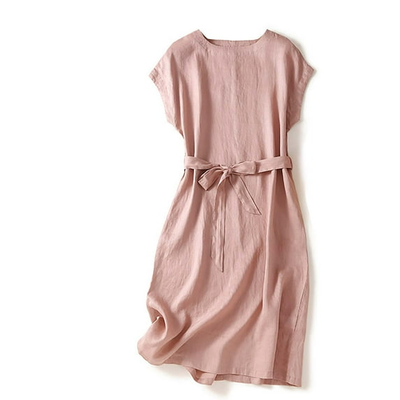 GaThRRgYP Dresses for Women Plus Size,Women's Standing Neck Embroidered Cotton and Dress Women's Literature Retro Flowing Long Dress