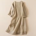 thumbnail image 1 of Spring Saving GaThRRgYP Womens Short Sleeve Dresses on Clearance,Summer Sweet Embroidery Loose Round Neck Comfortable Mid Length 3/4 Sleeve Dress for Women, 1 of 6