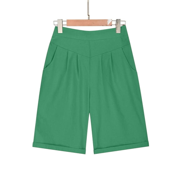 Spring Saving GaThRRgYP Womens Shorts Clearance under $5,Women's Summer Color Five Points Cotton Linen Pants Casual Pants