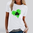 thumbnail image 1 of Spring Saving GaThRRgYP Womens Tops Fall Clothes Sales,Womens St. Patrick's Day Print Round Neck Pullover Tops Casual Short Sleeve T-shirt, 1 of 6