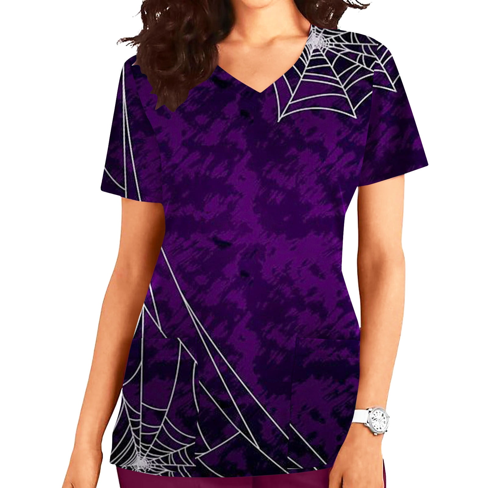 Spring Saving!Uniformes Enfermera Women,Halloween Nursing Scrubs for