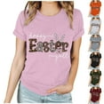 thumbnail image 1 of Spring Saving!YANHAIGONG Easter Shirts for Women 2024 ,Loose Easter Tops Womens Plus Size Funny Happy Easter Graphic Short Sleeve Round Neck Tee Shirt Easter Teacher Shirt Easter Bunny Shirt Women, 1 of 3