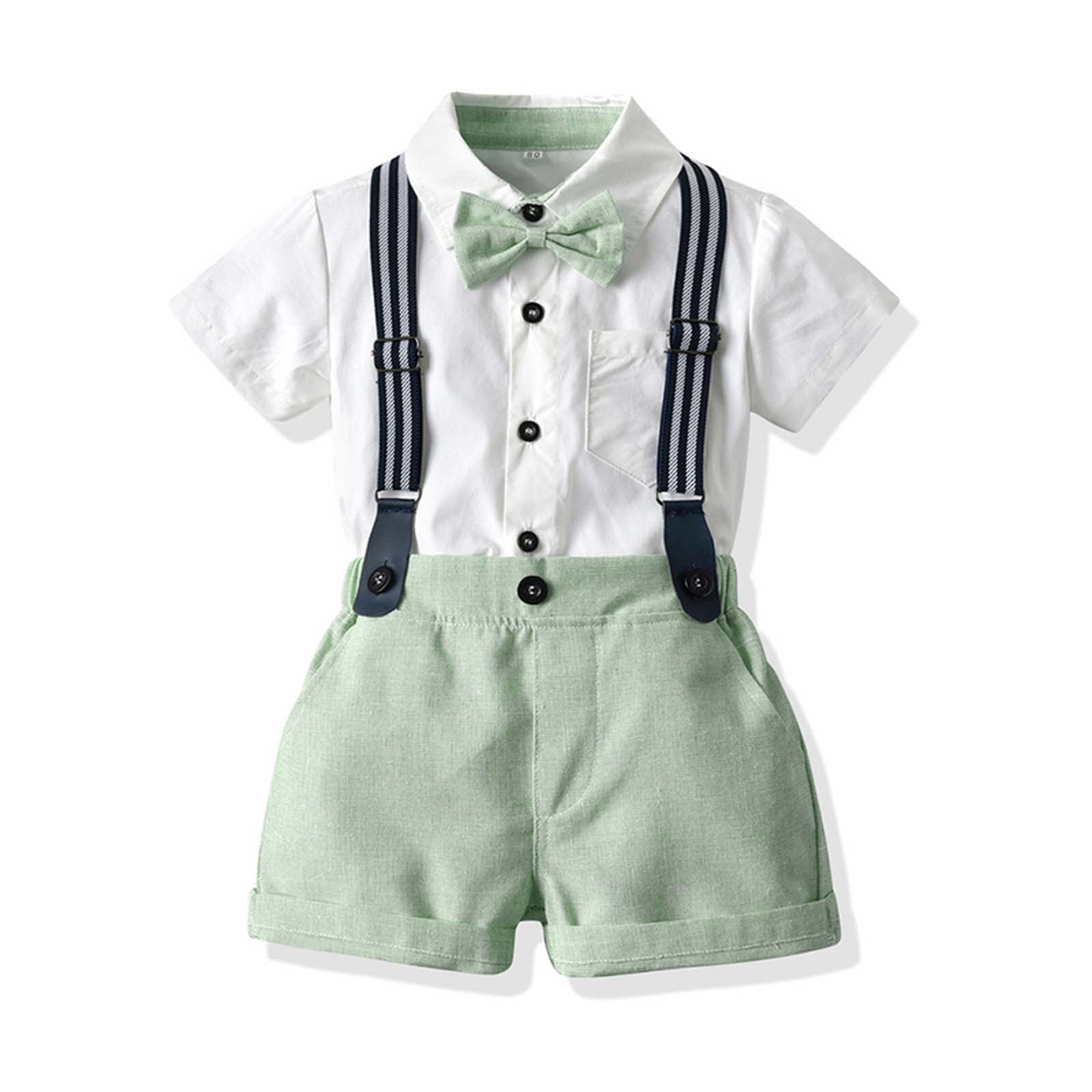 Spring Savings 12 Months 6 Years Kids Toddler Boy Bow Tie Outfit Baby Church Clothes Boys Baby Boys Gentleman Outfits Suits Infant Short Sleeves Shirt Bib Pants Bow Tie Overalls Clothes Set Walmart ...
