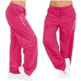 thumbnail image 1 of Spring Savings 50% Off Clear!Idoravan Sweatpants for Women Plus Size Clearance Womens Winter Wide Leg Yoga Sports Loose Casual Long Pants Trousers, 1 of 8