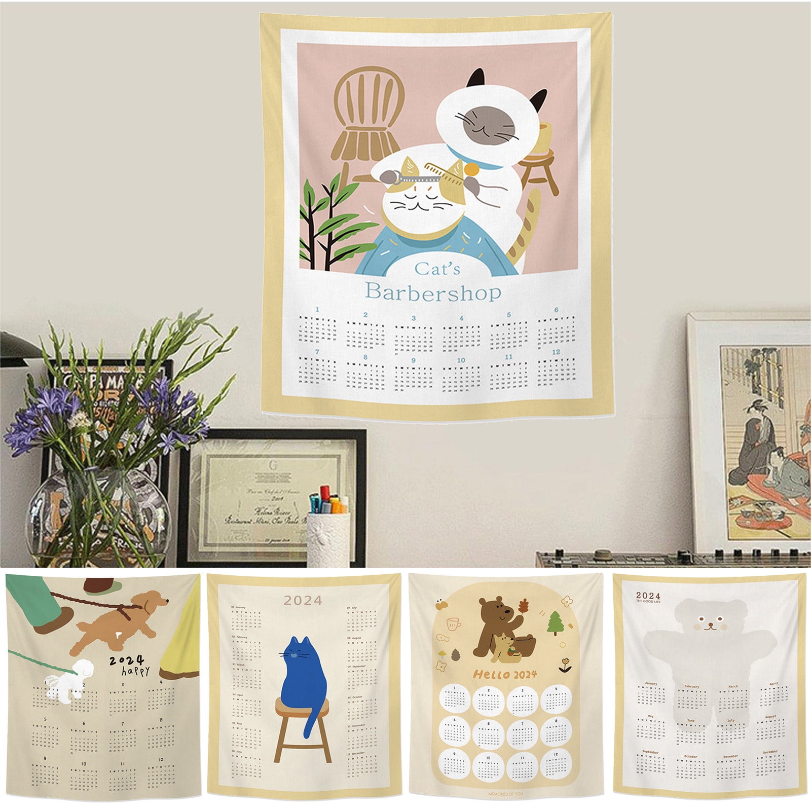 Spring Savings CRAMAX 2024 Calendar Hanging Cloth Background Cloth