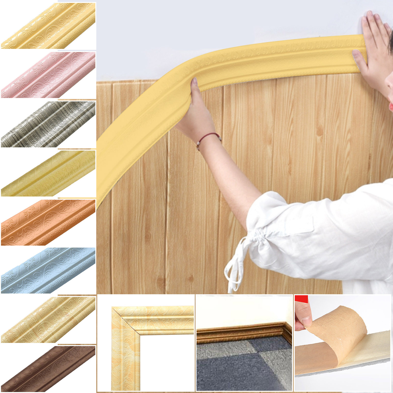 Spring Savings CRAMAX Selfadhesive Threedimensional Wall Edging Strip