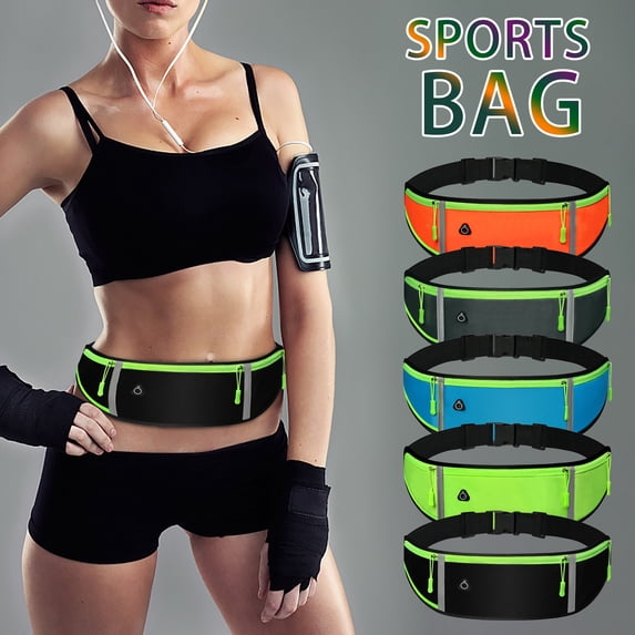 SINIMOKO Waist Bag Running Belt Reflective Running Belt Hiking Exercise Bike Workout Gym Travel Jogging Pocket Belt