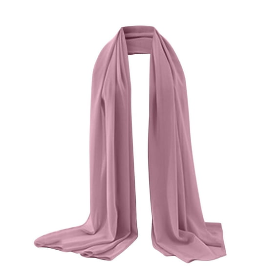Clothing 2025 Silk Scarves for Women Women's Soft Solid Color Shawl Baotou Pearl Chiffon Shawl Hijab Polyester Scarf