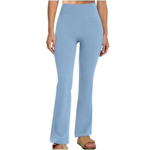 Clothing 2025 Women's Casual Pants Women's Flare Yoga Pants High Waisted Flared Leggings Workout Bell Bottoms Leggings Tummy Women Blendingpants