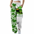 thumbnail image 1 of Spring Savings LYXSSBYX Cargo Pants for Women on St. Patrick's Day Women's Fashion Casual Printing Pocket Elastic Waist Trousers Long Straight Pants Sweatpants, 1 of 1