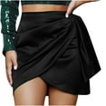 thumbnail image 1 of Spring Savings LYXSSBYX Womens Skirts and Dresses Women's Summer Fashion Sexy Irregular Zipper Skirt Pleated High Waist Skirt, 1 of 1
