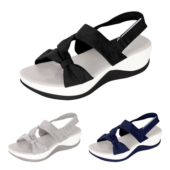 AXXD Women's Wedge Sandals,Sandals for Women,Flat Wedge Heels Sandals With Arch Support For Teachers Size 4.5