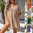 thumbnail image 1 of Spring Savings Clearance 2024 AXXD Pool Cover Ups for Women Bathing Suit Knit Cover Up Beach Pool Swimwear Crochet Dress, 1 of 8
