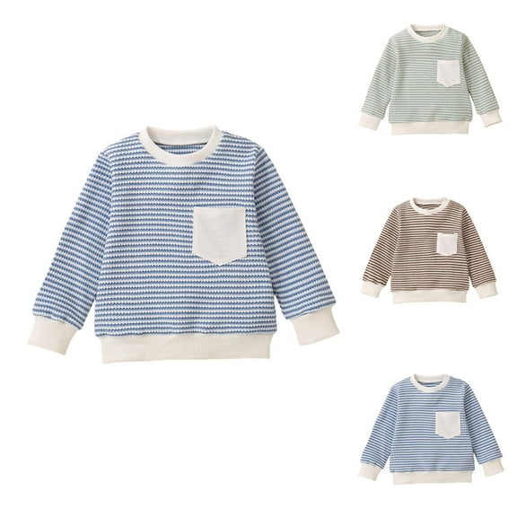 Agkizg Boys Long Sleeve Tops,Sweatshirt for Kids,Fashion Girls' Casual Round Neck Long Sleeve Tops
