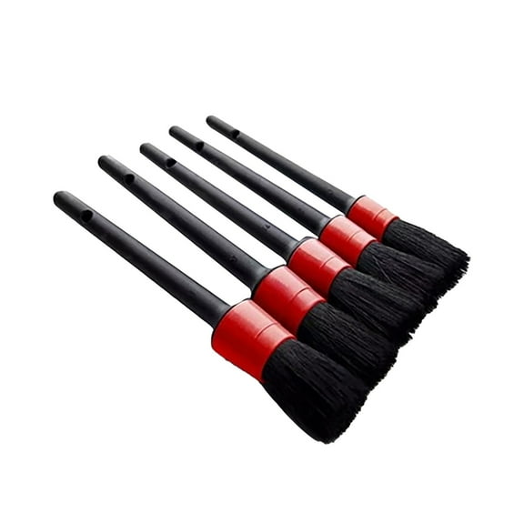 PRETXORVE Car Duster Brush, 5 Pack Auto Detailing Brushes Set Auto Detail Cleaning Brushes for Cleaning Wheels, Engines, Indoors, Emblems, Indoors, Outdoors