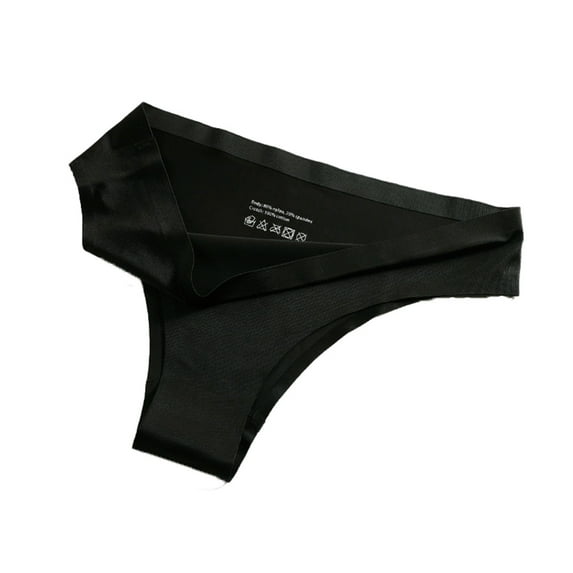 abtuhar Satin Panties,Plus Size Underwear for Women,Women's Thong Large Size Ice Silk Seamless Women's Yoga Panties Women's Pants Black M