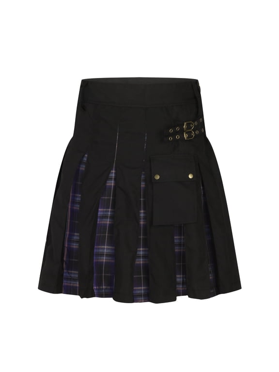Kilt for Men Scottish Traditional Kilt Modern Utility Kilt with Pockets