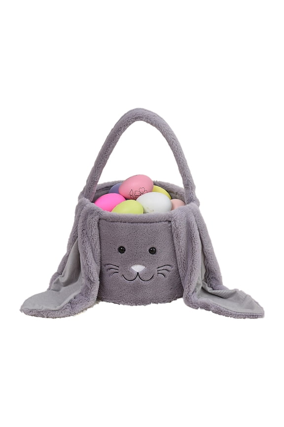 Spring Savings Items Home Zeceouar Happy Easter Plush Bunny Long Ears Bags Easter Basket Rabbit Buckets Easter Tote Bags Children Gift Storage Handbag