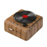 Summer Savings Clearance Items Home Deals! Zeceouar Clearance Deals! Record Player Wireless Bluetooth Sound Retro Creatives Mini Portable Card Insert Small Speaker Subwoofer Gift