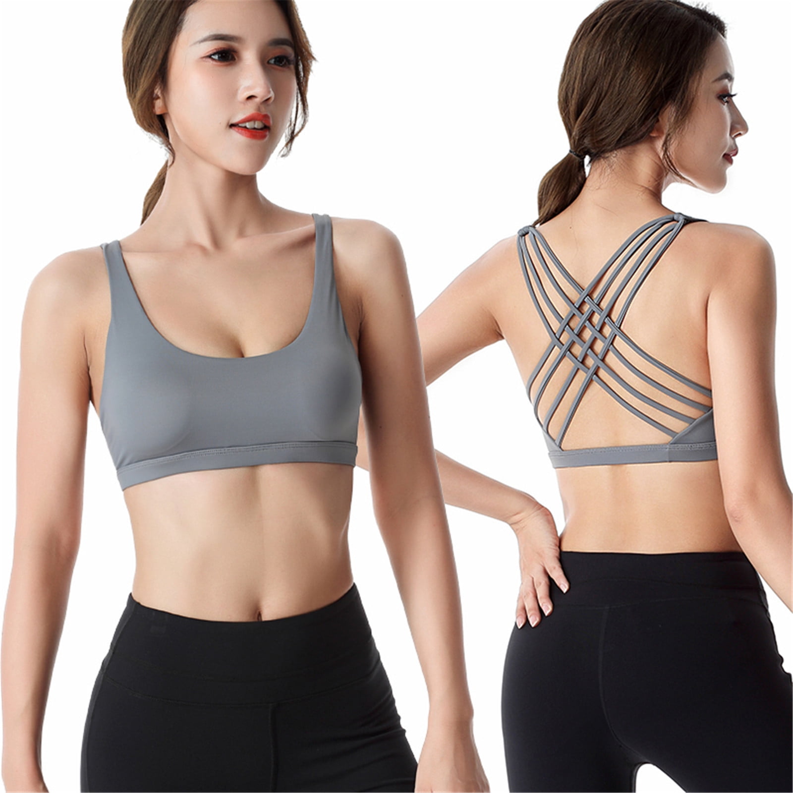 Spring Savings Clearance Items Home Deals! Zeceouar Sports Bras For Women  Woman Bras With String Quick Dry Shockproof Running Fitness Large Size  Underwear 