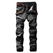 Spring Savings Clearance! JGTDBPO Cargo Pants Men Casual Assault Pants Multi Pocket Washed Tie-Dye Overalls Outdoor Sports Jogging Fitness Trousers