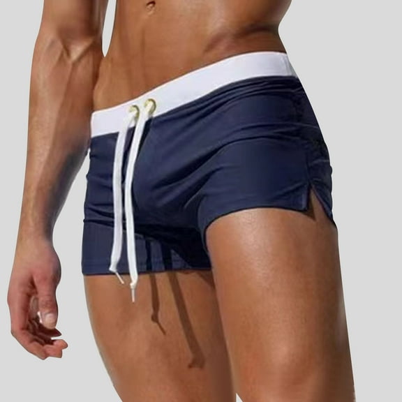 LADIGASU Men Casual High Stretch Swim High Elasticity And Softness Shorts Swimming Pants