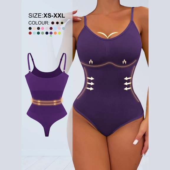 LADIGASU Womens Solid Color Sexy Chest Support Shaping Abdomen Corset Shapewear Bodysuit
