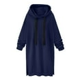 thumbnail image 1 of Lindreshi Hoodies for Women Women's Color Long Velvet Loose Casual Long Sleeved Hooded Tops, 1 of 7