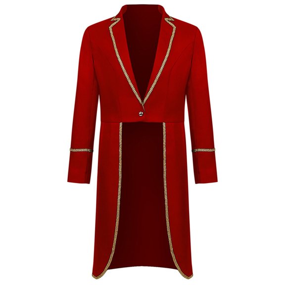 Lindreshi Jackets Women Men and Women Retro Role-playing Coat Costume Men's Mid Length Retro Tuxedo Costume