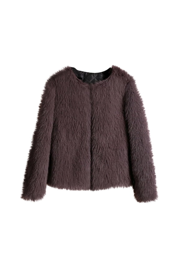 Leather Jacket Women Women's Fashion Solid Short Imitation Warm Vest Coat Faux Tops