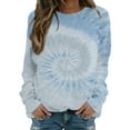 thumbnail image 1 of Lindreshi Long Sleeve Shirts for Women Fashion Women's Print Round-Neck Pullover Tops Long Sleeve Comfortable Blouse Sweatshirt, 1 of 5
