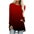 thumbnail image 1 of Lindreshi Long Sleeve Shirts for Women Women's Solid T-Shirt Long Sleeves Blouse Round Neck Casual Tops, 1 of 5
