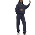 thumbnail image 1 of Lindreshi Loungewear Sets for Women 2 Piece Women Casual SolidColor Hooded Two Piece with Pocket Long Pants Pullover Long Sleeve Sweatshirts Sets, 1 of 6