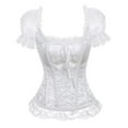 thumbnail image 1 of Spring Savings Clearance Lindreshi Plus Size Short Sleeve Shirts for Women Corsets For Women Floral Overbust Corset Bustier Lingerie Top Gothic Shapewear Sexy Underwear, 1 of 6