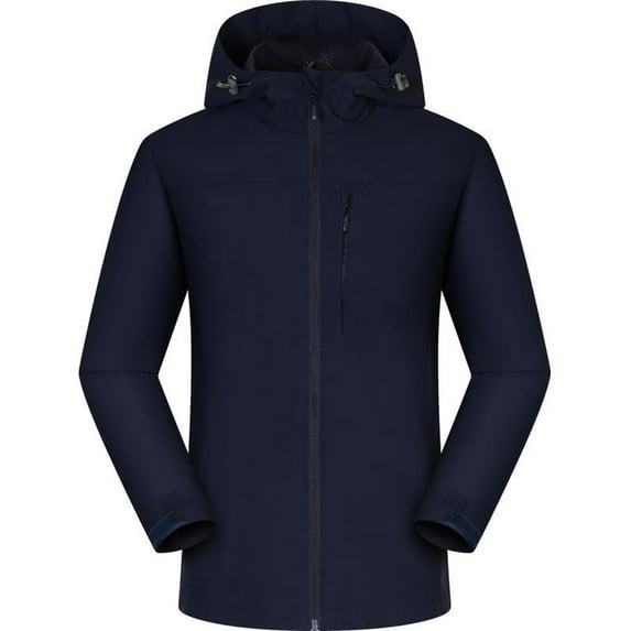 Spring Savings Clearance Lindreshi Rain Jackets for Women Plus Size with HoodsWomen Solid Rain Jacket Outdoor Hooded Raincoat Windproof Top